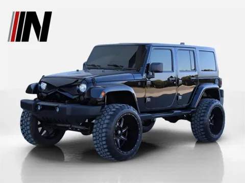 Black 2017 Jeep Wrangler Unlimited Sahara for sale in Noblesville, IN