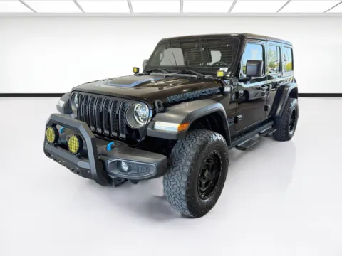 Black 2022 Jeep Wrangler 4xe Unlimited Rubicon for sale in Dallas, TX