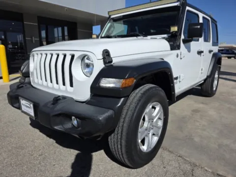 White 2021 Jeep Wrangler Unlimited Sport S 4x4 for sale in San Antonio, TX