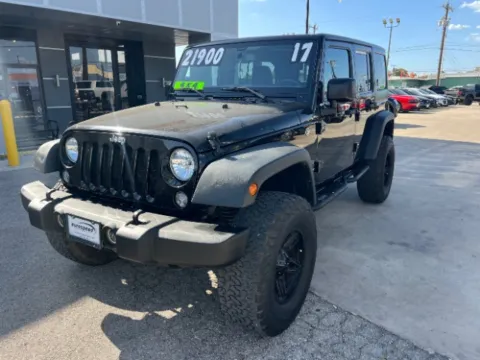 Black 2017 Jeep Wrangler Unlimited Sport for sale in San Antonio, TX