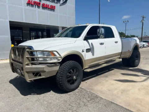 White 2012 RAM 3500 Laramie Longhorn DRW for sale in San Antonio, TX