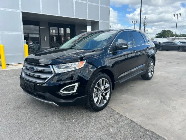 Black 2017 Ford Edge Titanium for sale in San Antonio, TX