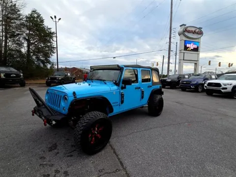 Blue 2018 Jeep Wrangler JK Unlimited Sport S for sale in Pelham, AL