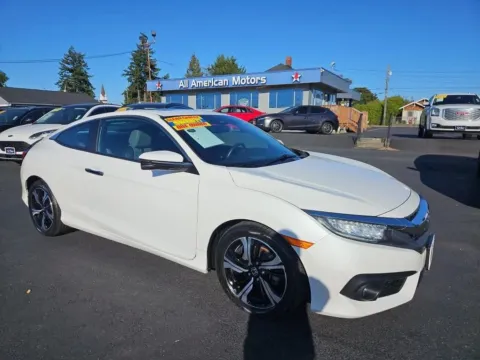 White 2017 Honda Civic Touring Coupe 2D for sale in Tacoma, WA