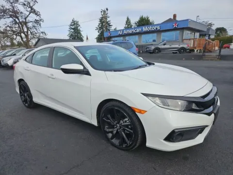 White 2019 Honda Civic Sport Sedan 4D for sale in Tacoma, WA