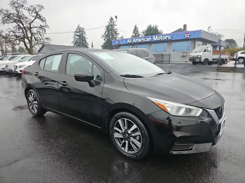 Black 2021 Nissan Versa SV Sedan 4D for sale in Tacoma, WA