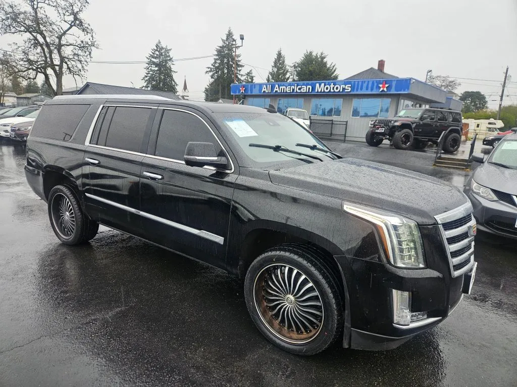 Black 2015 Cadillac Escalade ESV Luxury Sport Utility 4D for sale in Tacoma, WA