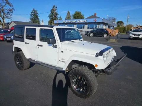 White 2017 Jeep Wrangler Unlimited Sahara Sport Utility 4D for sale in Tacoma, WA
