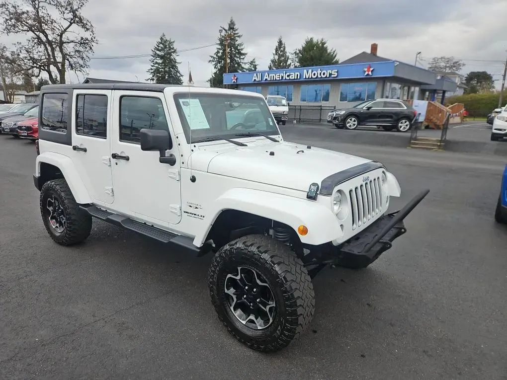 White 2017 Jeep Wrangler Unlimited Sahara Sport Utility 4D for sale in Tacoma, WA
