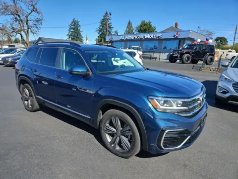 Blue 2021 Volkswagen Atlas SE R-Line 4Motion w/Tech Pkg (2021.5) Sport Utility 4D for sale in Tacoma, WA