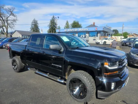 Black 2017 Chevrolet Silverado 1500 Crew Cab Z71 LT Pickup 4D 5 3/4 ft for sale in Tacoma, WA