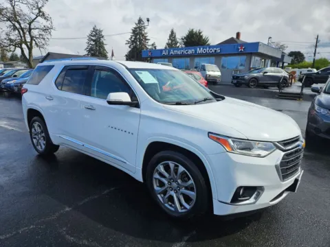 Blue 2019 Chevrolet Traverse Premier Sport Utility 4D for sale in Tacoma, WA