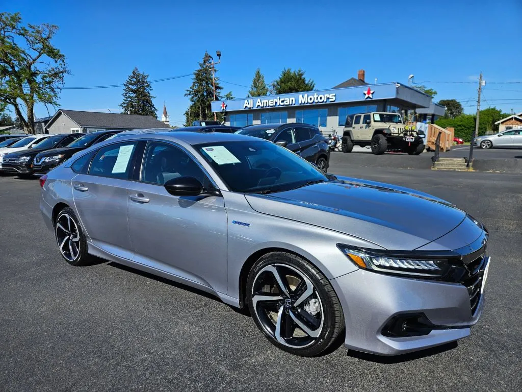Silver 2022 Honda Accord Hybrid Sport Sedan 4D for sale in Tacoma, WA