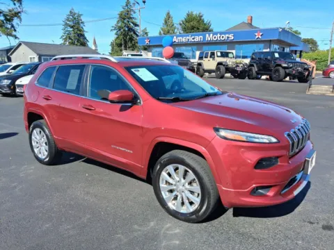 Red 2017 Jeep Cherokee Overland Sport Utility 4D for sale in Tacoma, WA