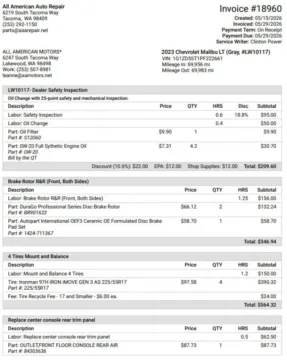Another view of 2023 Chevrolet Malibu 1LT Sedan 4D for sale in Tacoma, WA at All American Motors