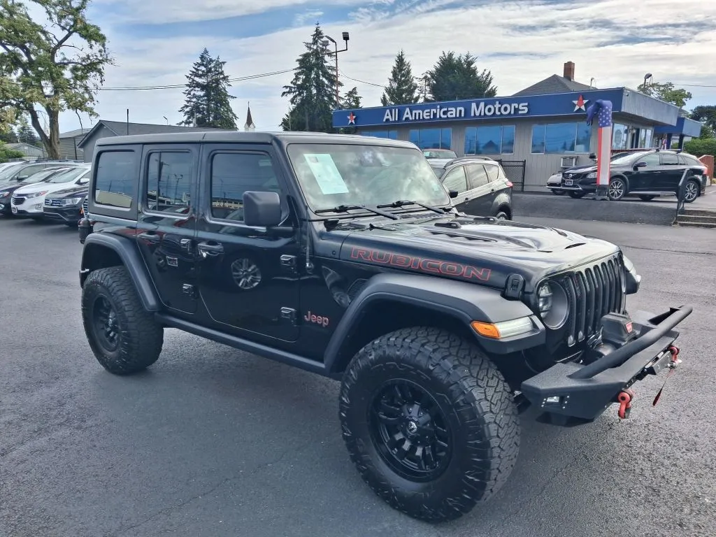 Black 2019 Jeep Wrangler Unlimited Rubicon Sport Utility 4D for sale in Tacoma, WA