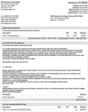 Another view of 2020 Honda Civic Sport Sedan 4D for sale in Tacoma, WA at All American Motors