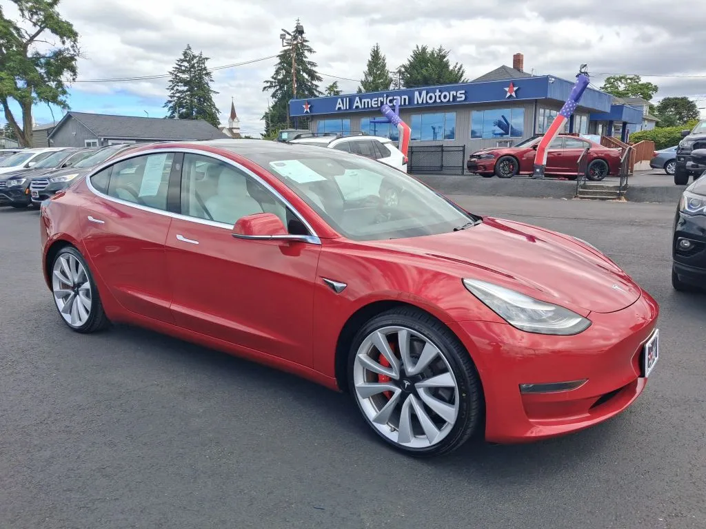 Red 2019 Tesla Model 3 Long Range Sedan 4D for sale in Tacoma, WA