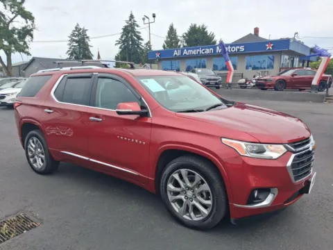 Red 2019 Chevrolet Traverse Premier Sport Utility 4D for sale in Tacoma, WA