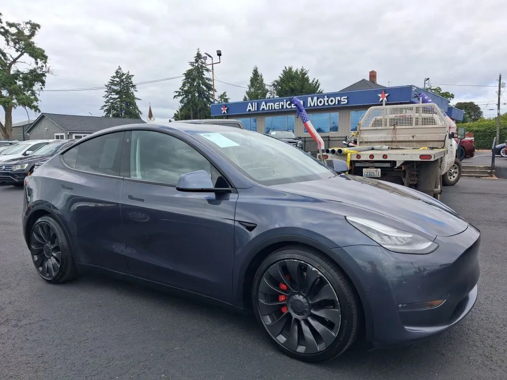 Gray 2020 Tesla Model Y Performance Sport Utility 4D for sale in Tacoma, WA