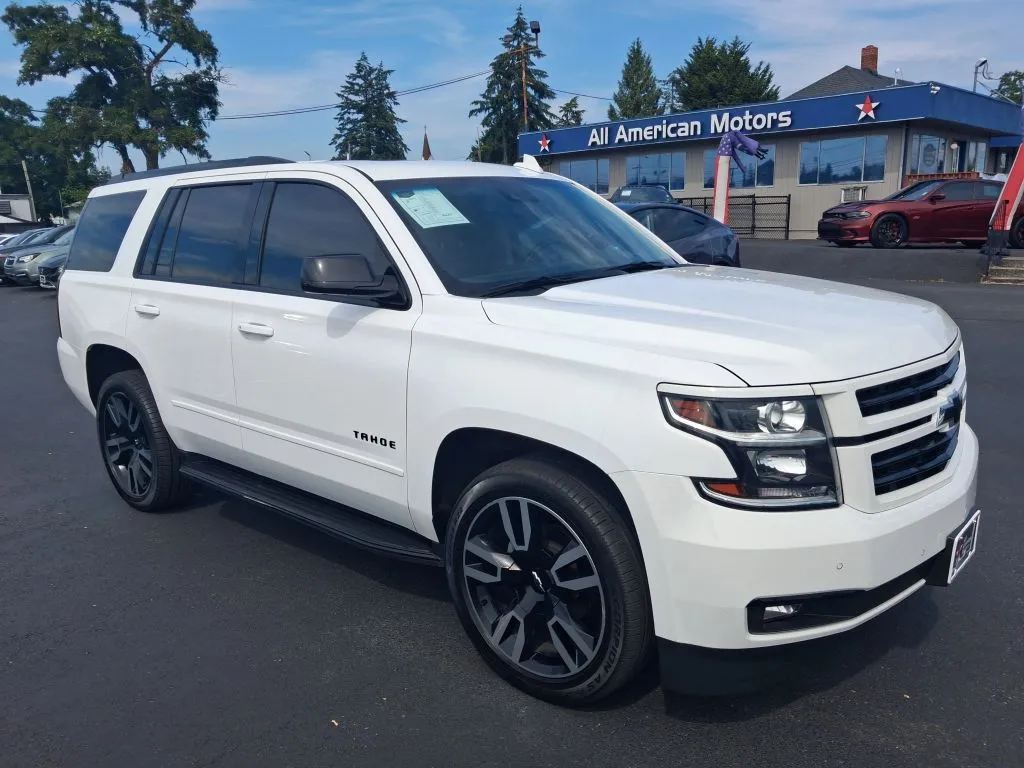 White 2018 Chevrolet Tahoe Premier Sport Utility 4D for sale in Tacoma, WA