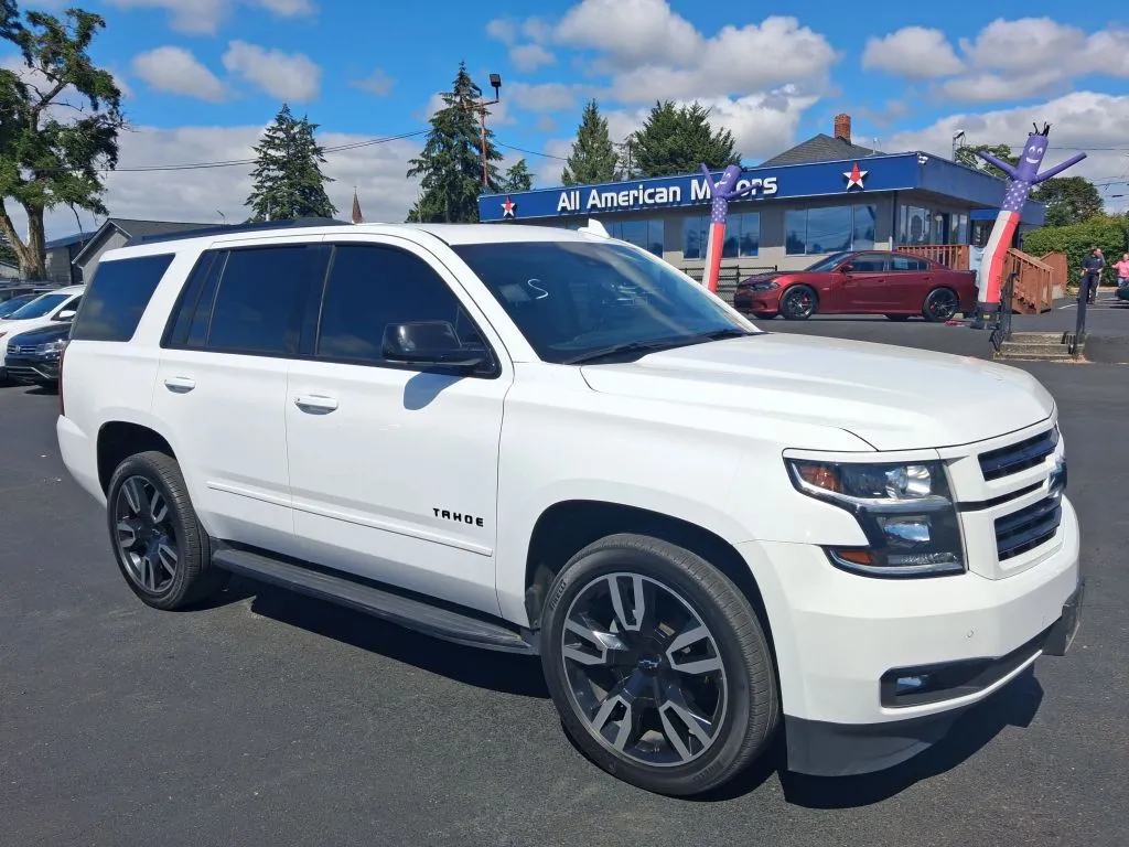 White 2018 Chevrolet Tahoe Premier Sport Utility 4D for sale in Tacoma, WA