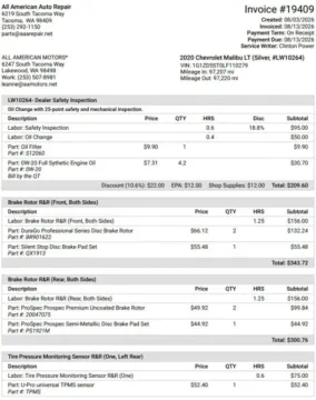 Another view of 2020 Chevrolet Malibu LT Sedan 4D for sale in Tacoma, WA at All American Motors