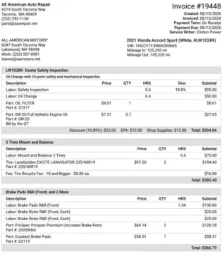 Another view of 2021 Honda Accord Sport Sedan 4D for sale in Tacoma, WA at All American Motors