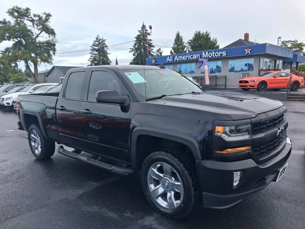 Black 2017 Chevrolet Silverado 1500 Double Cab LT Pickup 4D 6 1/2 ft for sale in Tacoma, WA