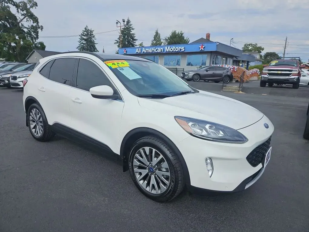 White 2022 Ford Escape Titanium Hybrid Sport Utility 4D for sale in Tacoma, WA