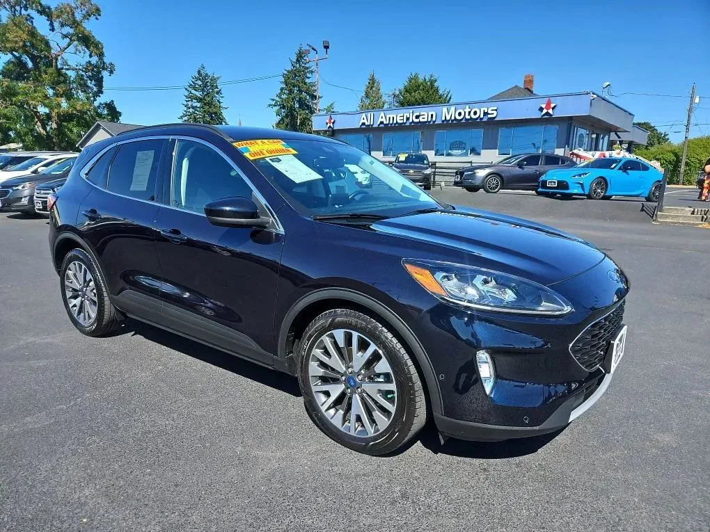 Blue 2021 Ford Escape Titanium Hybrid Sport Utility 4D for sale in Tacoma, WA