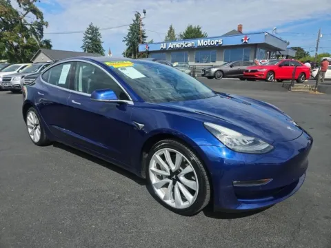 Blue 2018 Tesla Model 3 Long Range Sedan 4D for sale in Tacoma, WA