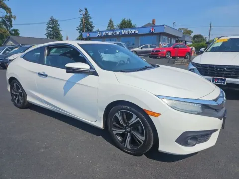 White 2017 Honda Civic Touring Coupe 2D for sale in Tacoma, WA