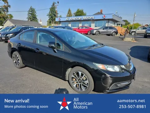 Black 2013 Honda Civic EX Sedan 4D for sale in Tacoma, WA