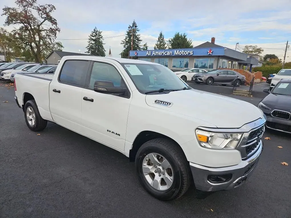 White 2023 Ram 1500 Crew Cab Big Horn Pickup 4D 6 1/3 ft for sale in Tacoma, WA