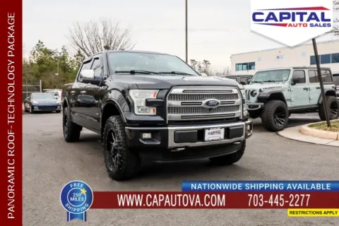 Black 2015 Ford F-150 Platinum for sale in Chantilly, VA