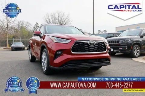 Red 2021 Toyota Highlander Limited for sale in Chantilly, VA