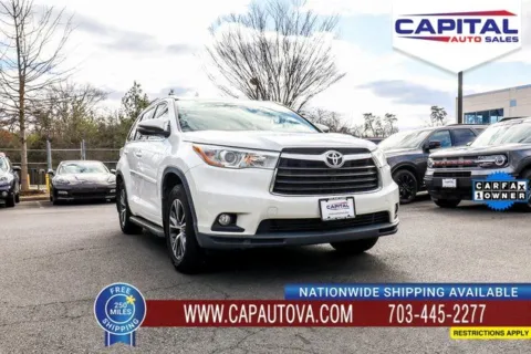 White 2016 Toyota Highlander XLE V6 for sale in Chantilly, VA