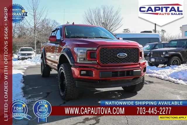 Red 2018 Ford F-150 Lariat for sale in Chantilly, VA