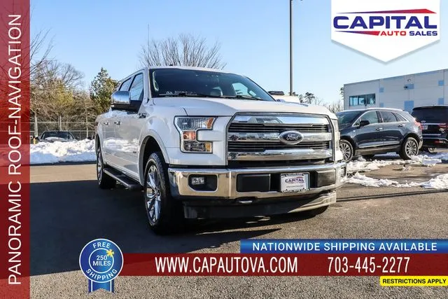 White 2017 Ford F-150 Lariat for sale in Chantilly, VA