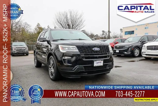 Black 2018 Ford Explorer Sport for sale in Chantilly, VA