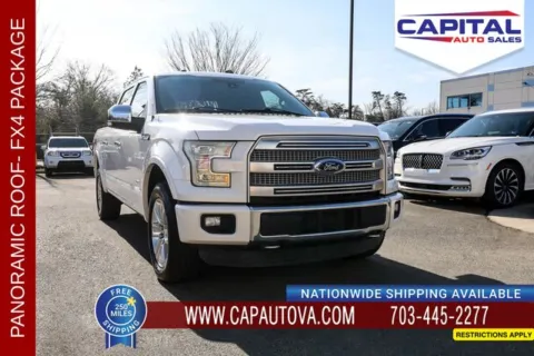 White 2015 Ford F-150 Platinum for sale in Chantilly, VA