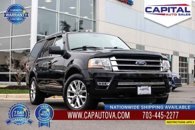 Black 2016 Ford Expedition Limited for sale in Chantilly, VA