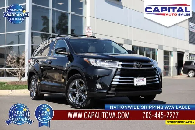 Black 2018 Toyota Highlander Limited Platinum for sale in Chantilly, VA