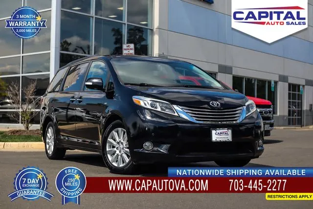 Black 2017 Toyota Sienna Limited Premium for sale in Chantilly, VA