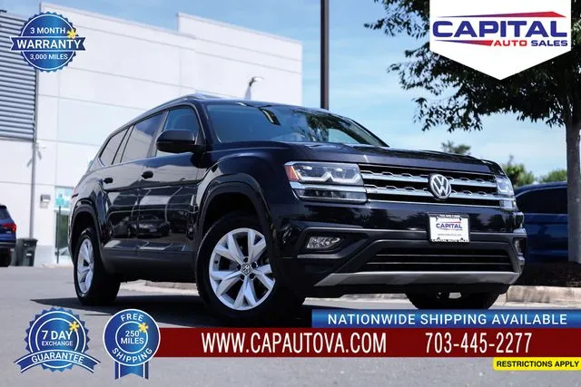 Black 2019 Volkswagen Atlas 3.6L V6 SE for sale in Chantilly, VA