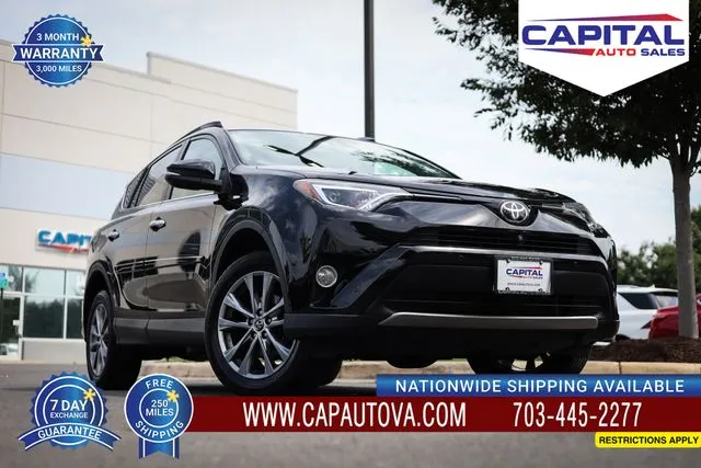 Black 2018 Toyota RAV4 Limited for sale in Chantilly, VA