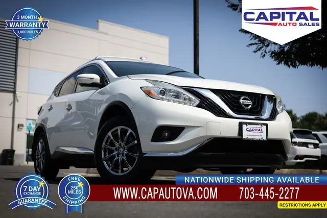 White 2016 Nissan Murano SL for sale in Chantilly, VA