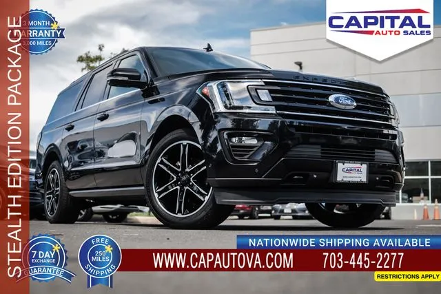 Black 2019 Ford Expedition Max Limited for sale in Chantilly, VA