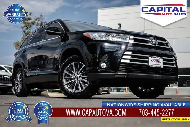 Black 2019 Toyota Highlander XLE for sale in Chantilly, VA
